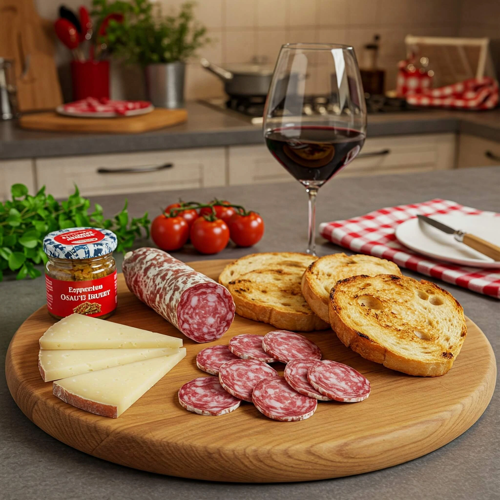 Dégustation Authentique : Béret Basque au Saucisson et Fromage de Brebis