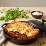 Lasagnes à la poêle dorées et gratinées, prêtes en 30 minutes pour un dîner express et savoureux