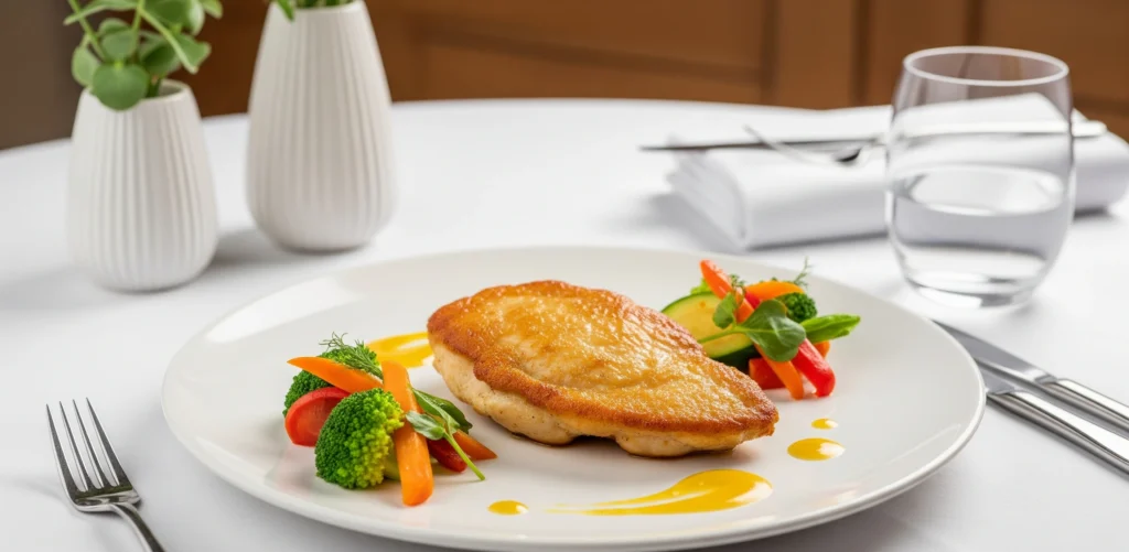 Escalope de poulet moelleuse dorée à la poêle, recette facile pour une viande tendre et juteuse