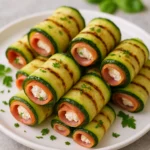 Roulés aux courgettes et jambon faciles et légers, recette apéritif rapide